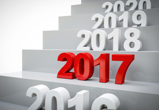 3d Treppenstufen Jahreswechsel 2016, 2017