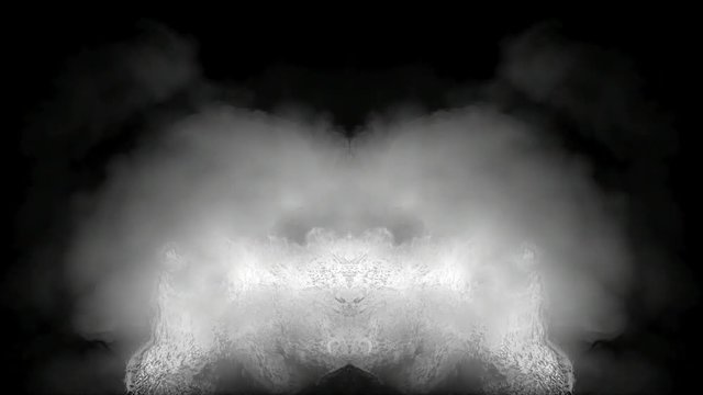 A 20 second loop of blurred, abstract white flames over black. HD 1080.