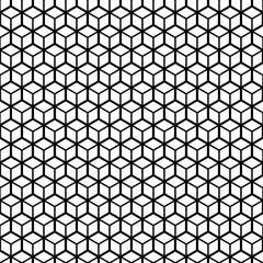 Cube geometric seamless pattern. Vector background.