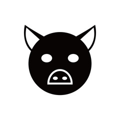 pig icon stock vector illustration flat design