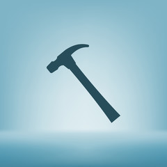 Hammer flat style vector icon