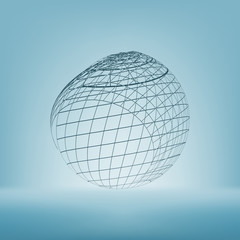 Wire-frame Design Element. Sphere