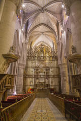 Obraz premium Interior of the cathedral of Cuenca, Grill of the Choir, Renaiss