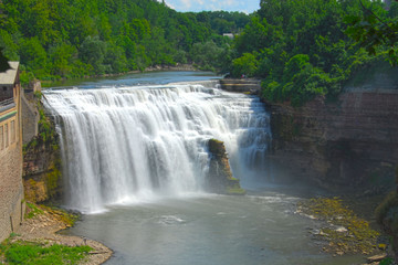 Lower Falls of the Genesee River in Rochester, NY