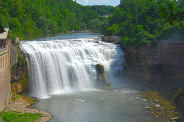 Lower Falls of the Genesee River in Rochester, NY
