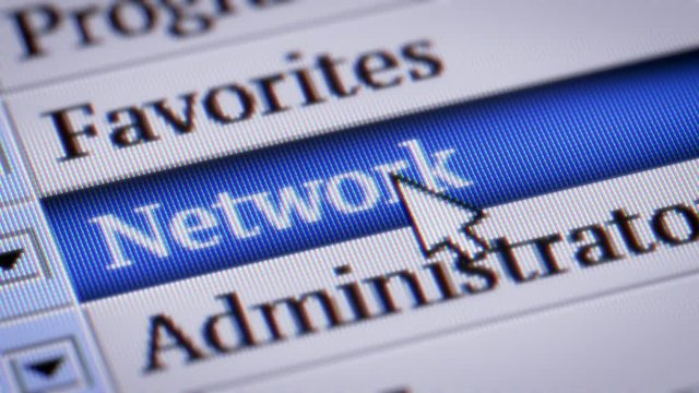 Network. My own design of program menu.