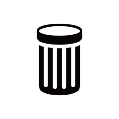 trash bin icon stock vector illustration flat design