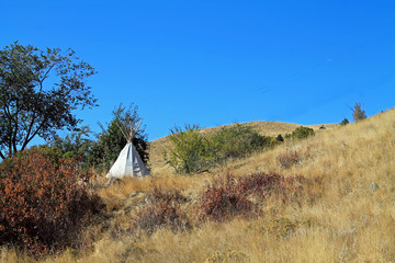 Teepee on a Hillside in Northeast Oregon © egiadone