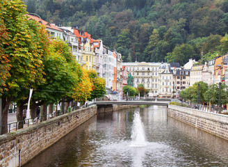Autumn in Karlovy Vary (Karlsbad), Czech Republic.