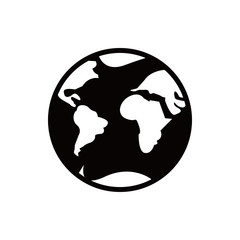 Earth icon stock vector illustration flat design
