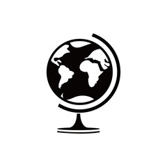 Earth globe icon stock vector illustration flat design