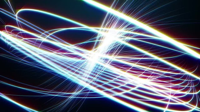 A 10 second loop of abstract strands twisting and rotating.