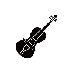 Violin icon stock vector illustration flat design