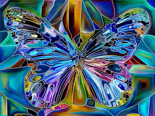 Panele Szklane Podświetlane  Kolory motyli