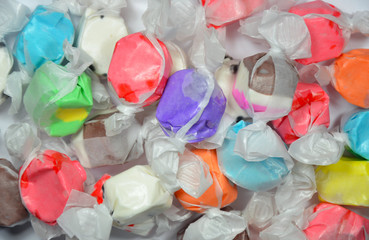 Fototapeta premium Colorful wrapped taffy candy