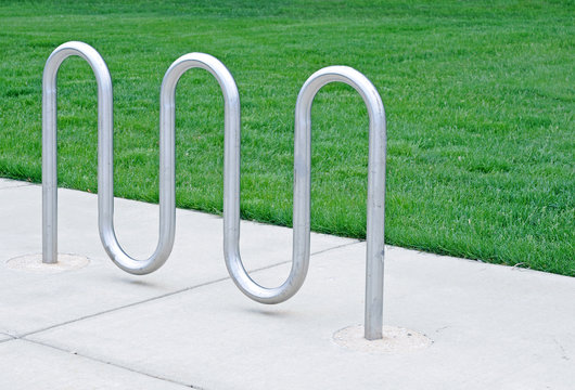 Empty Bicycle Rack