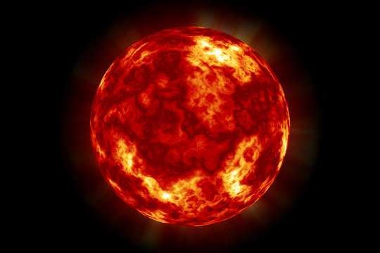Sun planet in the space