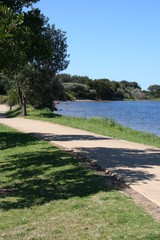 Obraz premium Path by a river