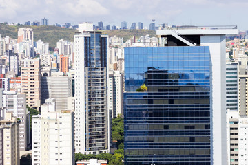 View of the Funcionarios neighborhood and downtown. Belo Horizonte, Minas Gerais, Brazil. September 2016
