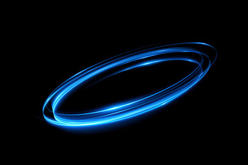 Glow swirl light effect. Circular lens flare. Abstract rotational lines. Power energy element. Space for message. © rybindmitriy