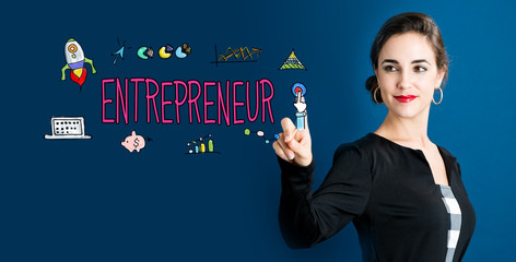 Entrepreneur concept with business woman