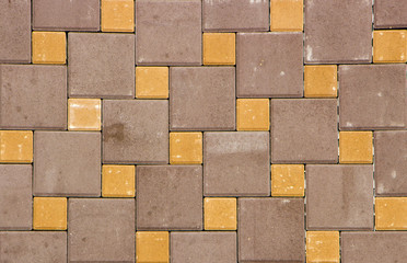 Orange Concrete pavers pattern for advertising close-up