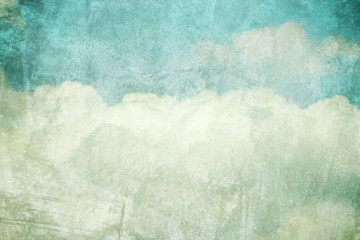 grunge retro sky and cloud abstract background