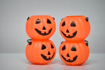Halloween pumpkins plastic for putting candy