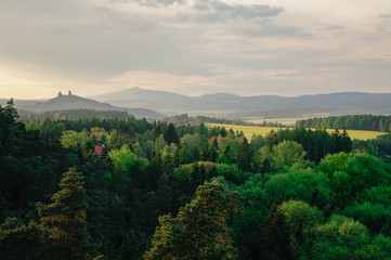 View of ruins of Trosky castle in Bohemian Paradise region, Czech Republic, Europe © smoke666
