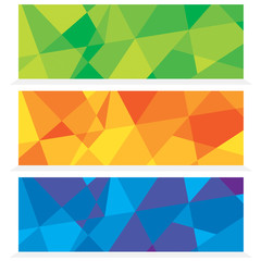 Fototapeta na wymiar Set Of Three Abstract Banners Vector Illustration