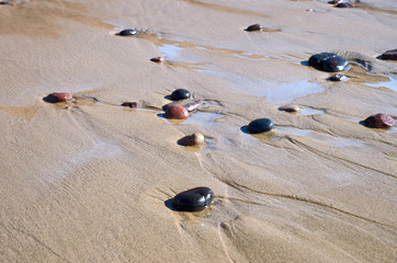 Rocks and sand