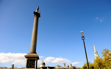 The monument to the great fire of London, England