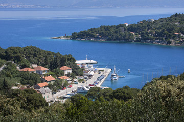 Obraz premium Rogac, ferry port on island Solta in middle Dalmatia near town Split in Croatia