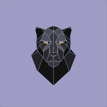 Black panther head. Vector illustration.