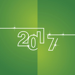 2017 white line green background vector