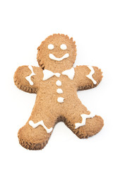 Gingerbread Cookie  Man Isolated on White