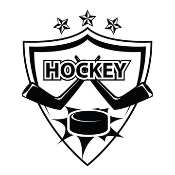 Ice hockey logo, badge, label and design elements. vector on iso