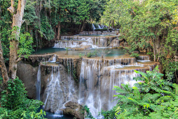 Fototapeta na wymiar Huay Mae Kamin Waterfall , Kanchanaburi, Thailand.