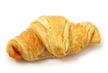 fresh croissant on white background