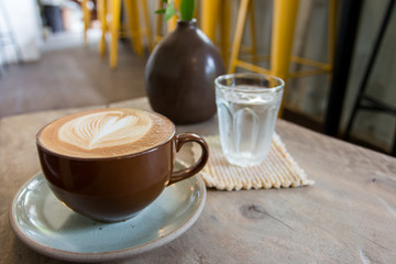hot coffee in a relax and rest day.