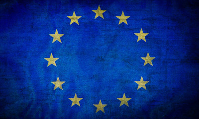 Flag of EU. - obrazy, fototapety, plakaty