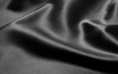 Texture black satin, silk background