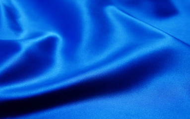 Smooth elegant blue silk can use as background