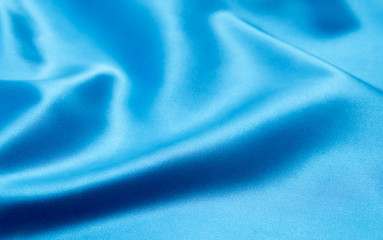 Smooth elegant blue silk can use as background