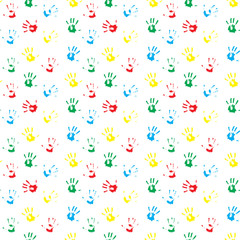 Pattern hand print colored