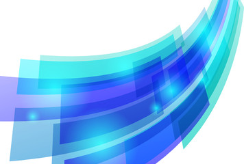 アブストラクト　青　光