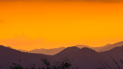 Beautiful sky at sunset time