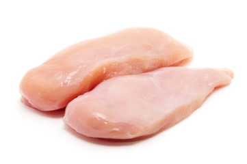 Raw chicken breast fillets