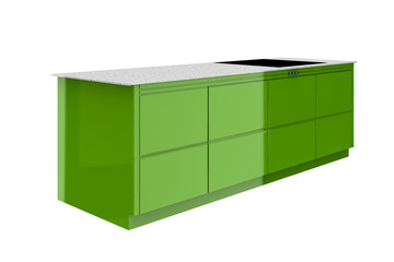 kitchen cabinet isolated on white