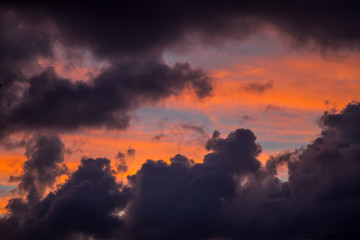 Beautiful dark clouds at sunset/ clouds/sky/sunset